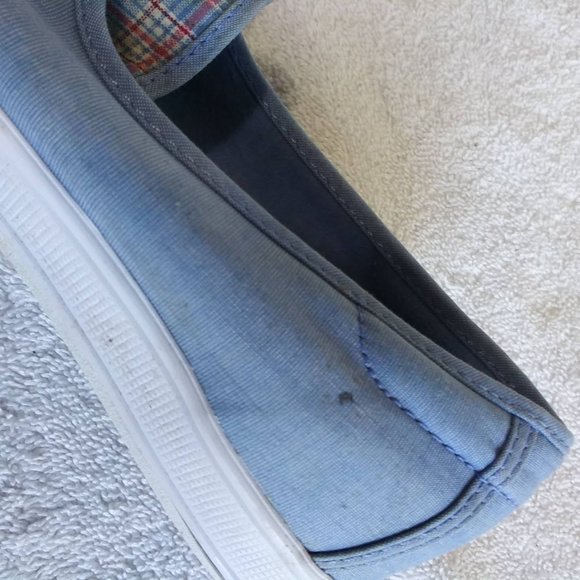 Grasshopper Light Blue Denim Plaid Boat Shoe - Picture 10 of 11